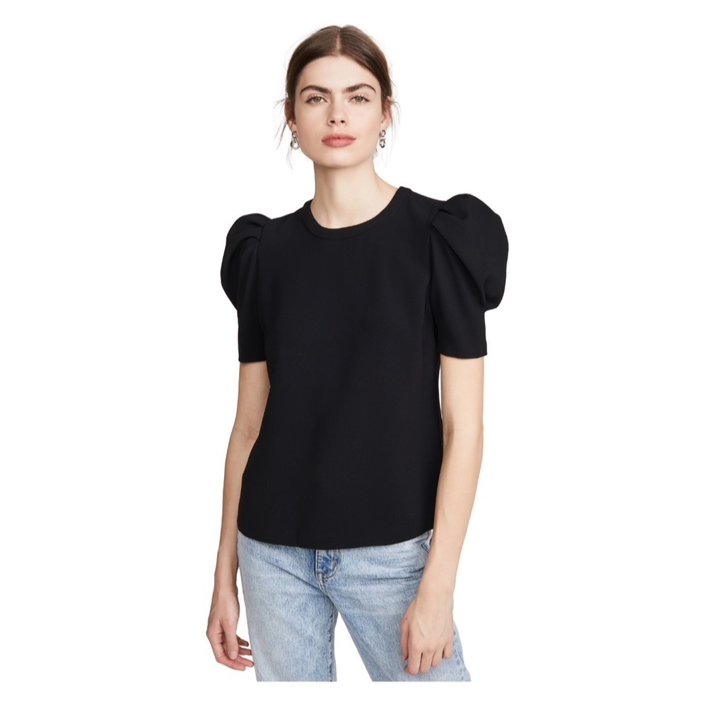 ALC West Short Sleeve Top in Black- Medium.